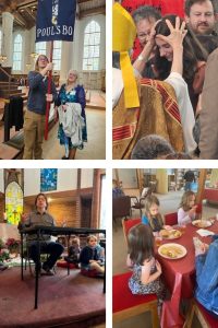 Children and youth taking part in Godly Play and Sunday services at Faith